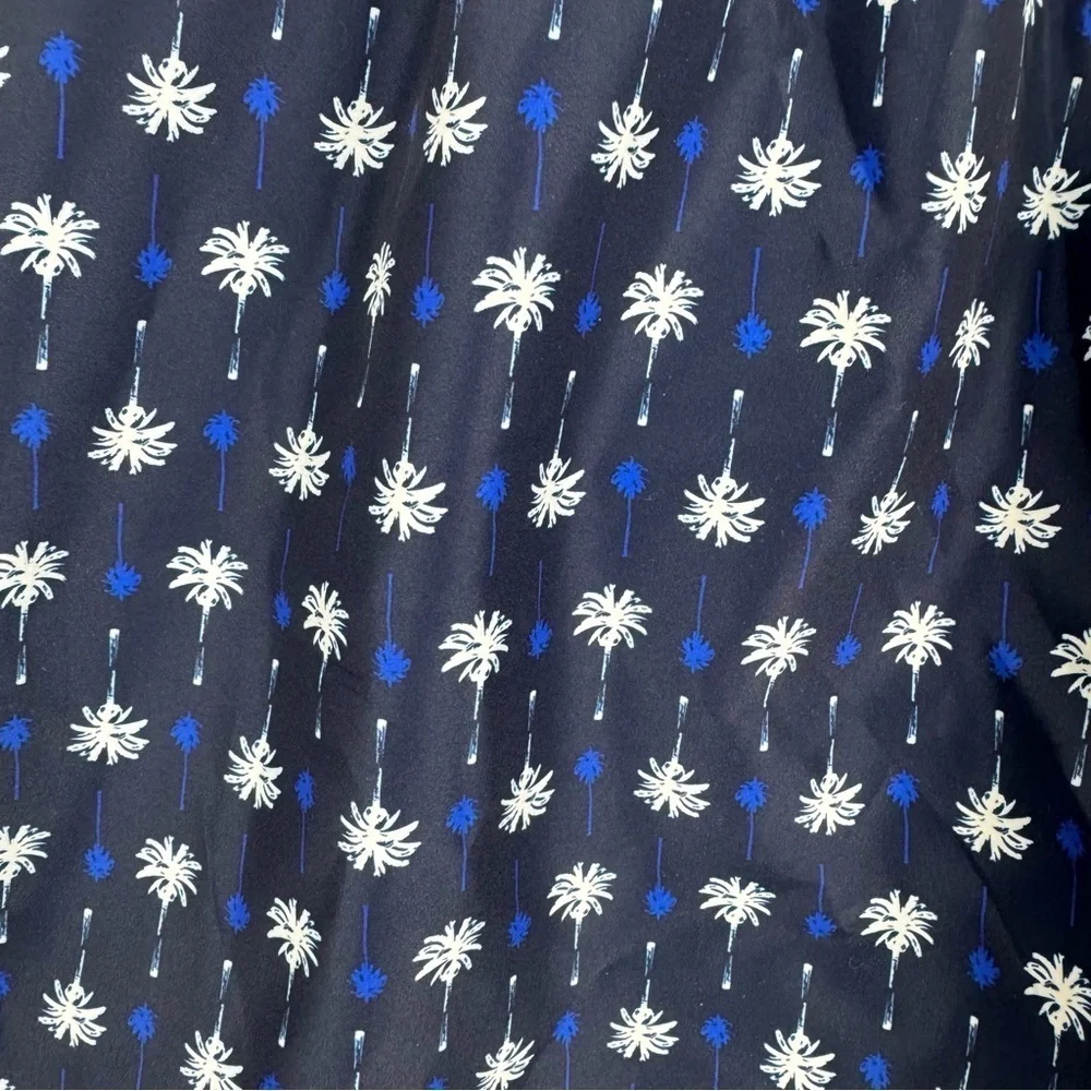 Tommy Hilfiger Regular Fit Blue Palm Tree Print Swim Trunks Size XL